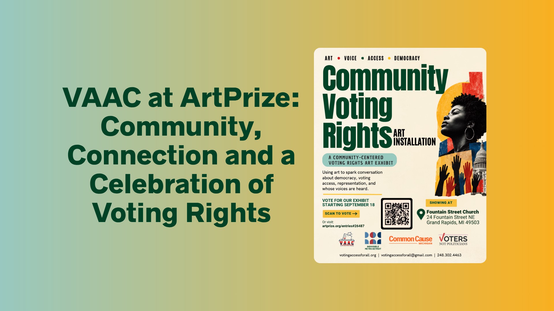 VAAC at ArtPrize: Community, Connection and a Celebration of Voting Rights