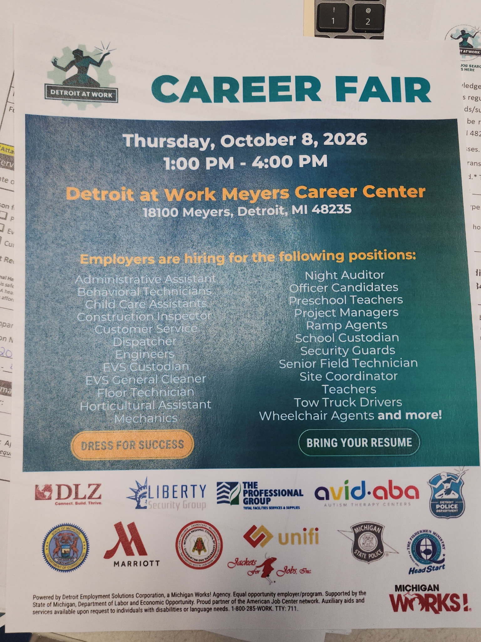 Detroit At Work Career Fair