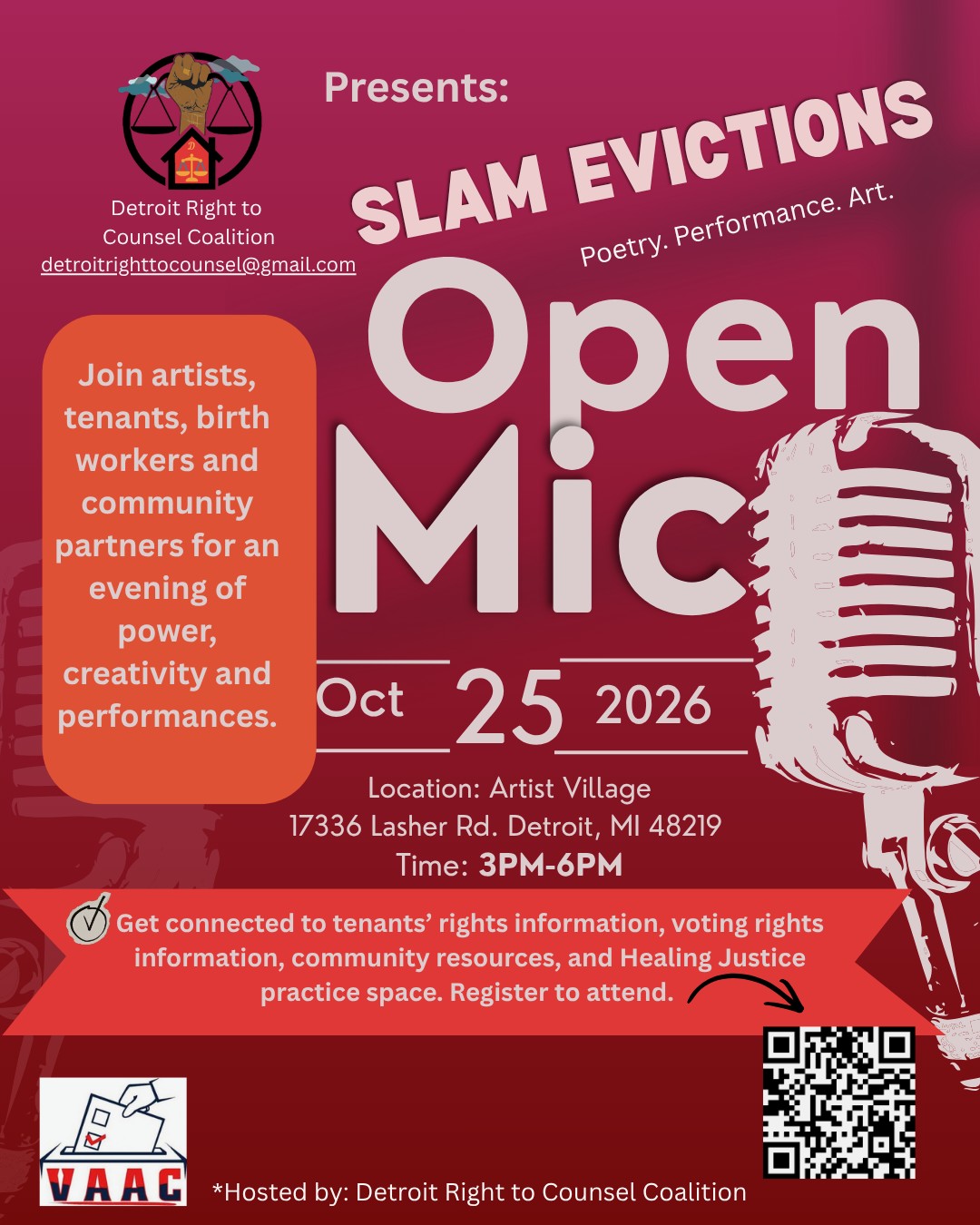 Slam Evictions: Open Mic at Artist Village