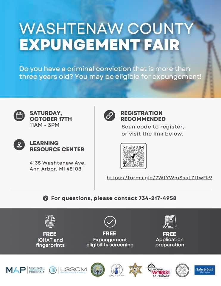 Washtenaw County Expungement Fair