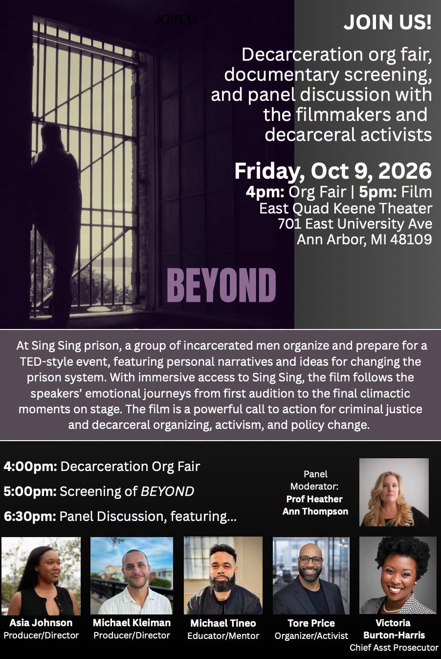 BEYOND Documentary Screening, Organization Fair and Panel Discussion