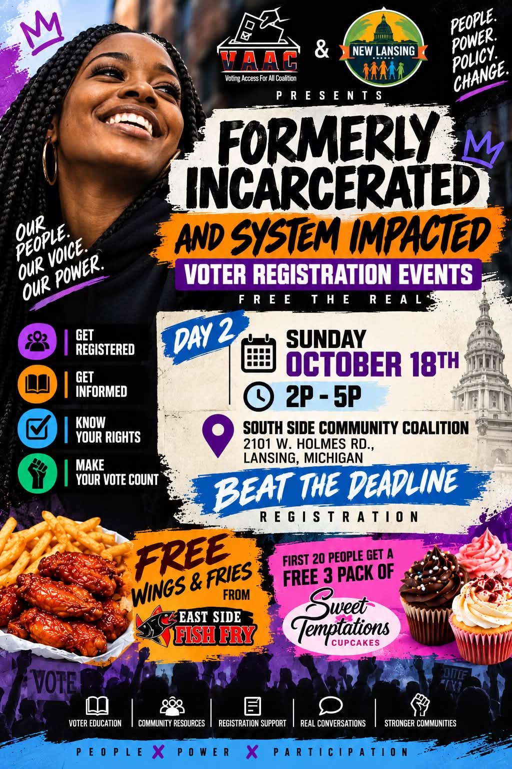 FREE THE REAL VOTER REGISTRATION WEEKEND - Lansing