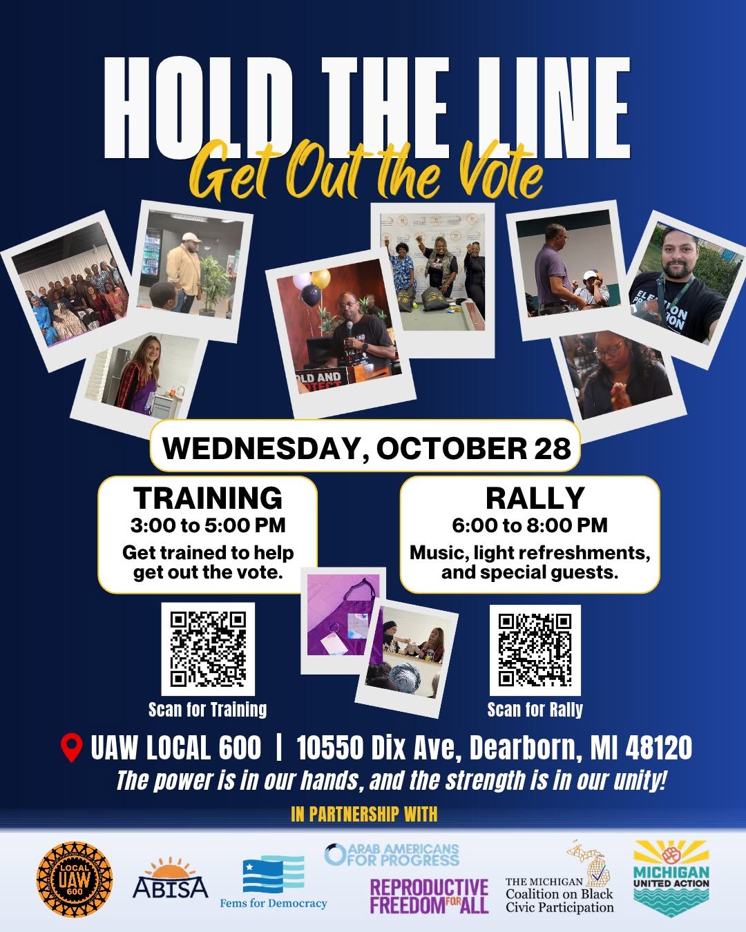 Hold the Line: Get Out the Vote rally