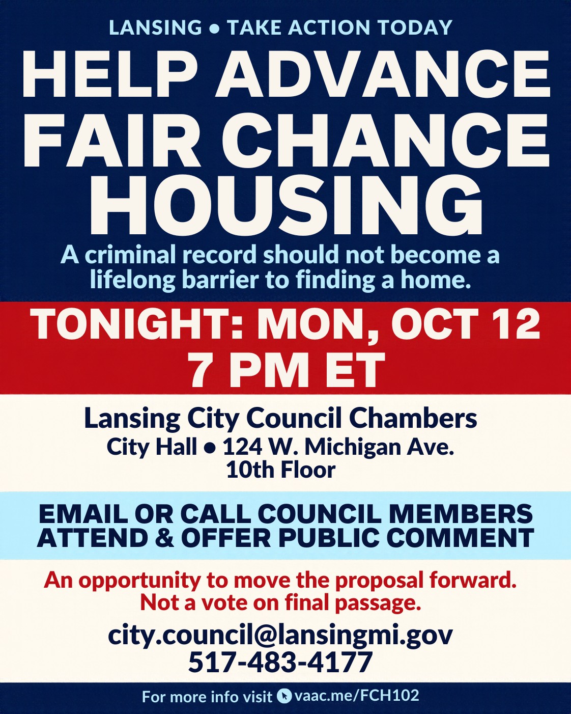 Help Advance Fair Chance Housing in Lansing: Take Action Before Tonight’s Council Meeting