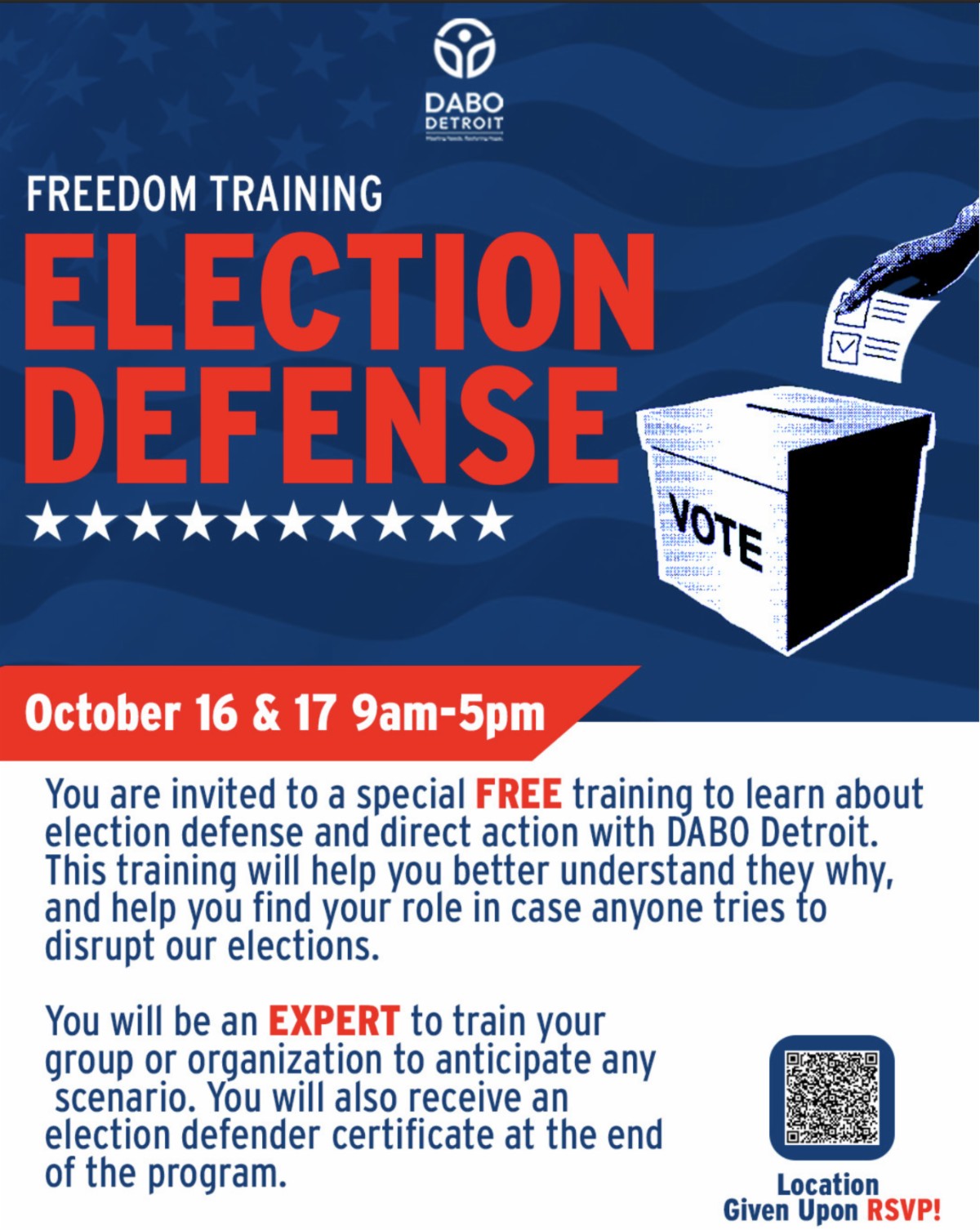 ELECTION DEFENSE Training with DABO