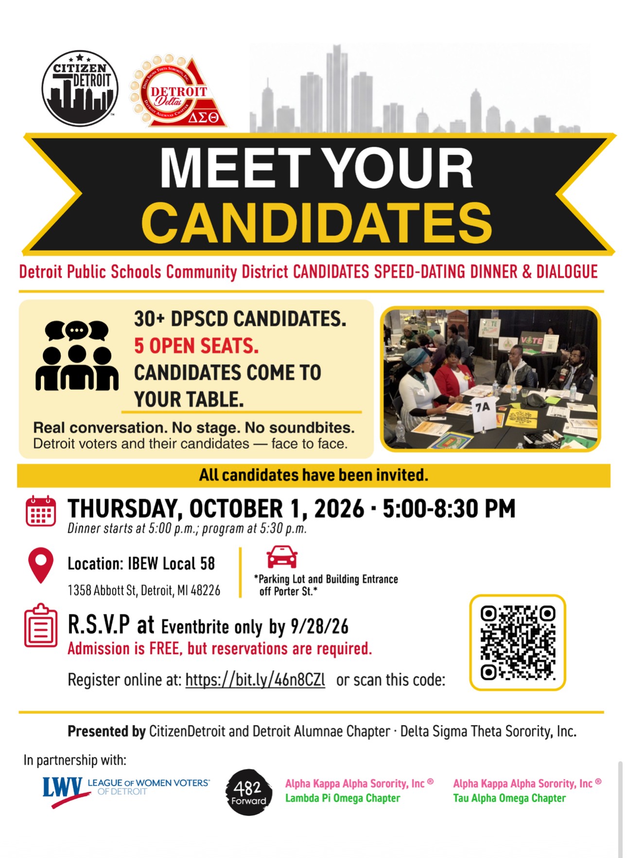 Meet Your Candidates: DPSCD Candidates Speed-Dating Dinner & Dialogue