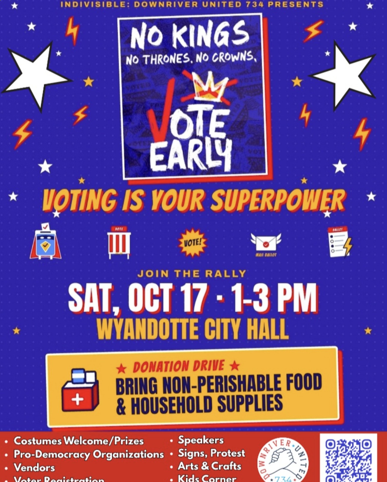 No Kings, Vote Early Rally in Wyandotte